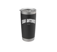 San Antonio USA - Éventail souvenir de vacances style universitaire Gobelet isotherme en acier inoxydable double paroi