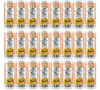 San Benedetto Thè Pesca Zero Lot de 24 boissons rafraîchissantes sans alcool, thé glacé à la pêche, sans sucre, 330 ml