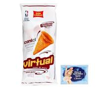 San Carlo Snack Virtual Lot de 12 sachets de pommes de maïs Patatine 132 g Chaque paquet contient 6 sachets de 22 g + 1 sachet de talc Felce Azzurra gratuit, sachet de 100 g