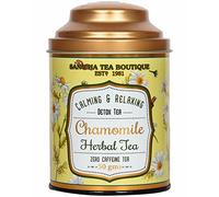 SAN-CHA Tea Boutique Tisane à la camomille, fleurs de camomille pures, 50 g de thé en vrac, tisane sans caféine, bon thé pour dormir, thé anti-stress, thé au coucher, 0,1 kg