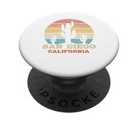 San Diego California Cactus Vintage Rétro Cadeau Souvenir PopSockets PopGrip Adhésif