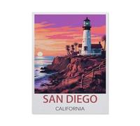 San Diego California，Jigsaw Puzzles for Adults 1000 Piece, Classic Puzzle Teens Boys Girls Puzzles Sturdy Tight Fitting Pieces,Letters on Back for Ideal Challenging and Gift（26x38cm）-EX13