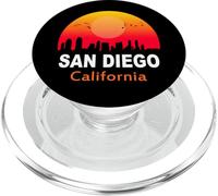 San Diego California State USA Vintage Sunset Retro City PopSockets PopGrip pour MagSafe