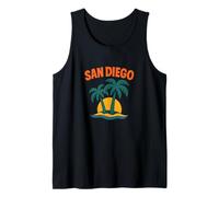San Diego Coastal Vintage Sun California Beach Vibes Débardeur