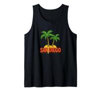 San Diego Coastal Vintage Sun California Beach Vibes Débardeur