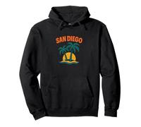 San Diego Coastal Vintage Sun California Beach Vibes Sweat à Capuche