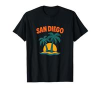 San Diego Coastal Vintage Sun California Beach Vibes T-Shirt