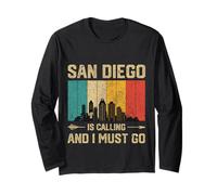 San Diego m'appelle et je dois aller dans une ville américaine vintage Manche Longue