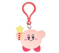 San-Ei - Pendentif en peluche Kirby avec Baguette Étoile - Licence officielle Nintendo
