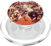 San Fermin Running of The Bulls, Pampelune, Espagne PopSockets PopGrip pour MagSafe