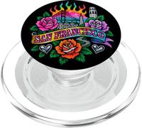 San Francisco Art Urbain rétro avec Monuments Roses PopSockets PopGrip pour MagSafe