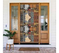 San Francisco Bannière de porte festive avec corde, couverture de porte réutilisable pour Halloween, Noël, décoration extérieure en polyester