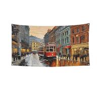 San Francisco - Bannière imprimée pour festival - Décoration d'extérieur résistante aux UV et à la décoloration - Pour les salons commerciaux et les événements de jardin - Drapeau réutilisable