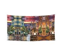 San Francisco Bannière murale en tissu polyester avec motif imprimé pour fête d'anniversaire, fête d'Halloween, Noël 180 cm x 90 cm