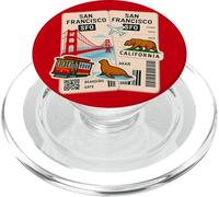 San Francisco Billet d'embarquement Voyage Art Design PopSockets PopGrip pour MagSafe