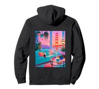 San Francisco Calico Cat GoldenGate Bridge Œuvre d'art rétro Sweat à Capuche