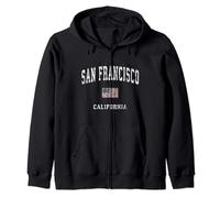 San Francisco California CA Drapeau américain vintage Sports Sweat à Capuche