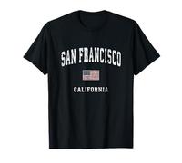 San Francisco California CA Drapeau américain vintage Sports T-Shirt