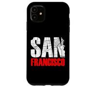 San Francisco California Graphic Map T-Shirt, San Francisco Coque pour iPhone 11