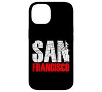 San Francisco California Graphic Map T-Shirt, San Francisco Coque pour iPhone 14