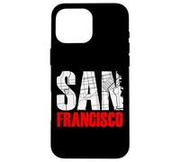 San Francisco California Graphic Map T-Shirt, San Francisco Coque pour iPhone 16 Pro Max