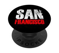 San Francisco California Graphic Map T-Shirt, San Francisco PopSockets PopGrip Adhésif