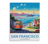 San Francisco California，Puzzles pour Adultes Puzzle 1000 Pièces pour Adolescents Adultes Jeux De Puzzles Amusants uzzle en Papier Cadeaux De Noël Et d'anniversaire（50x70cm）-A4