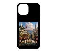 San Francisco California Scenic Cable Car Artwork Coque pour iPhone 12 Mini