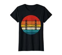 San Francisco California Souvenir T-Shirt Graphique avec Valeur, Femme, Noir, S