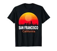 San Francisco California Vintage Sunset City State USA T-Shirt