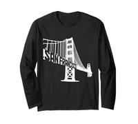 San Francisco, Californie, Golden Gate Bridge Vintage Manche Longue