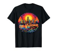 San Francisco, Californie, Horizon coloré, Coucher de Soleil T-Shirt Graphique avec Valeur