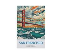 San Francisco, Californie,Puzzle 1000 Pièces pour Adultes Se Détendre Assembler Jeu Jouets en Bois Cadeau pour Aîné(75x50cm)-GD38