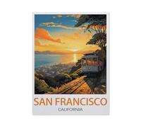 San Francisco, Californie，Puzzles pour Adultes 1000 Pièces Puzzles pour Adultes pour Enfants Papier Puzzle Adolescents Jeux Éducatifs Anti-Stress Jouet Cadeau（50x70cm）-V86