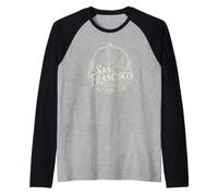 San Francisco Californie USA Cable Car Pont Suspendu Graphique Manche Raglan