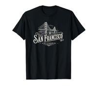 San Francisco Californie USA Cable Car Pont Suspendu Graphique T-Shirt Graphique avec Valeur