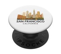 San Francisco, Californie, Vintage Bay Area, Oakland, SFO 510 PopSockets PopGrip Adhésif