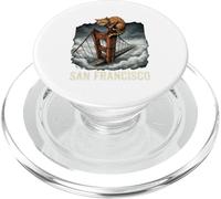 San Francisco Chat T-Shirt Golden Gate Bridge Lecture Livres PopSockets PopGrip pour MagSafe