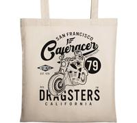 San Francisco Dragsters Sac fourre-tout en coton naturel écologique Beige