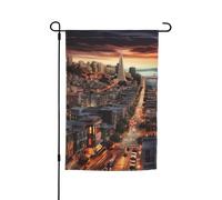 San Francisco Drapeau de jardin 30,5 x 45,7 cm pour printemps, été, automne, hiver - Drapeaux saisonniers double face - Bannière d'extérieur et d'intérieur pour décoration de maison