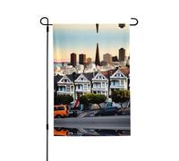 San Francisco Drapeau décoratif double face 71 x 102 cm, bannière d'extérieur toutes saisons pour porche, terrasse, jardin