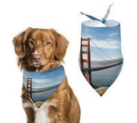 San Francisco Golden Gate Bridge Bandanas de Pâques pour chiens de petite, moyenne et grande taille, écharpe pour chat, écharpe en polyester mignon. Écharpe triangulaire pour chiot, idée cadeau