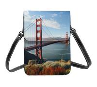 San Francisco Golden Gate Bridge Petit sac à bandoulière pour femme en cuir PU avec bandoulière