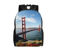 San Francisco Golden Gate Bridge Sac à dos de voyage pour ordinateur portable imperméable et léger pour homme et femme