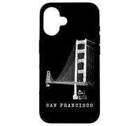 San Francisco Golden Gate Bridge Vintage Skyline Californie Coque pour iPhone 16