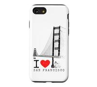 San Francisco Golden Gate Bridge Vintage Skyline Californie Coque pour iPhone SE (2020) / 7/8