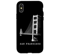 San Francisco Golden Gate Bridge Vintage Skyline Californie Coque pour iPhone X/XS