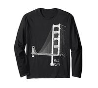 San Francisco Golden Gate Bridge Vintage Skyline Californie Manche Longue