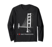 San Francisco Golden Gate Bridge Vintage Skyline Californie Manche Longue