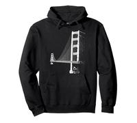 San Francisco Golden Gate Bridge Vintage Skyline Californie Sweat à Capuche